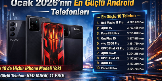 2026’ya Güçlü Giriş Ocak Ayının En Performanslı Android Telefonları Belli Oldu