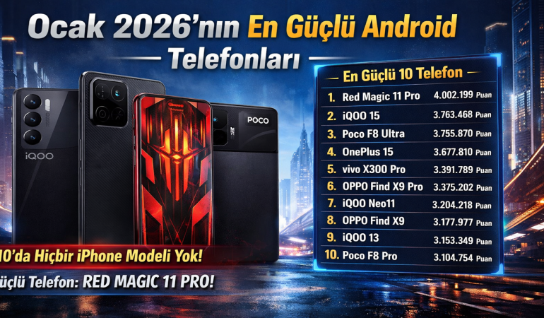 2026’ya Güçlü Giriş Ocak Ayının En Performanslı Android Telefonları Belli Oldu
