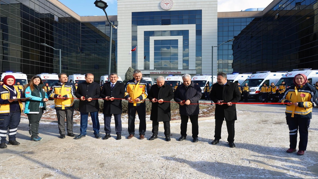 Konya’da 13 Ambulans ve 1 UMKE Aracı Hizmete Alındı